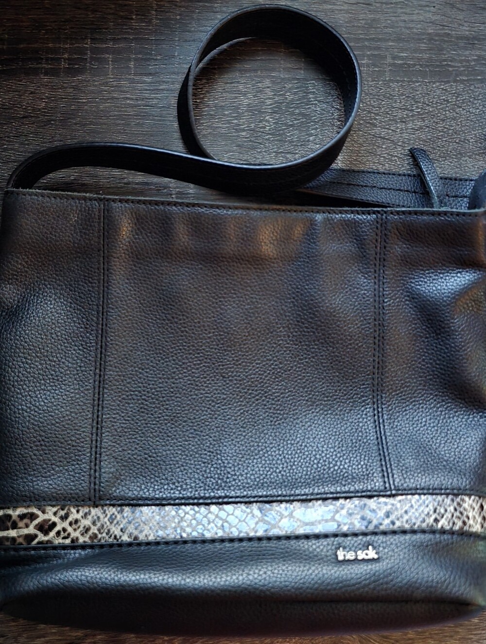 The Sak De-Young Crossbody Black Snake Block